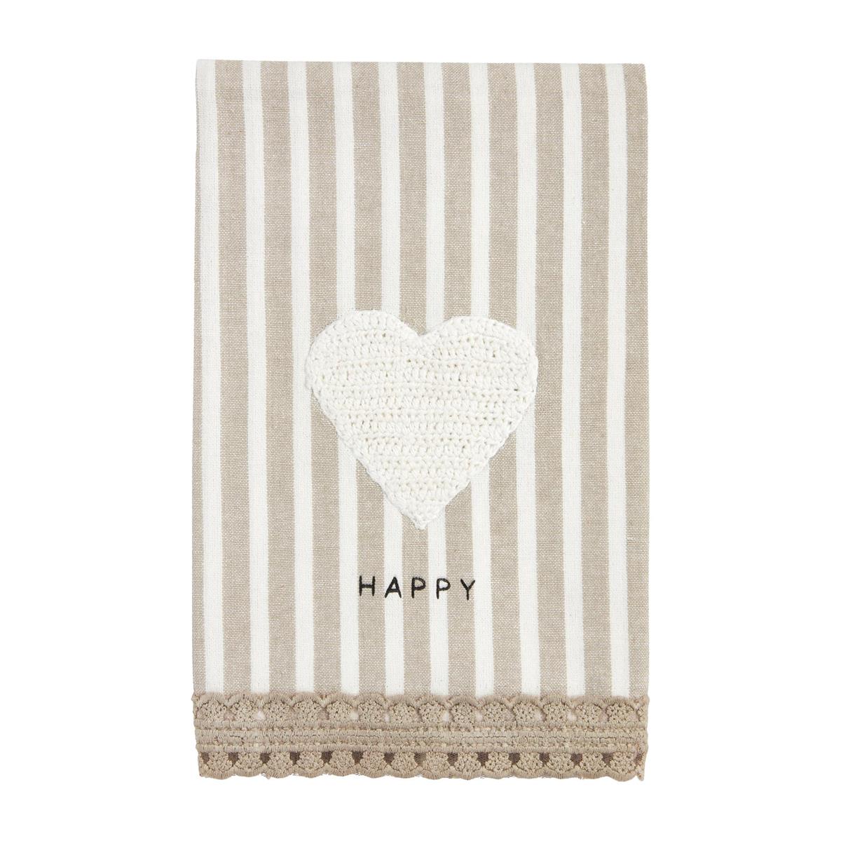 Happy Crochet Trim Towels