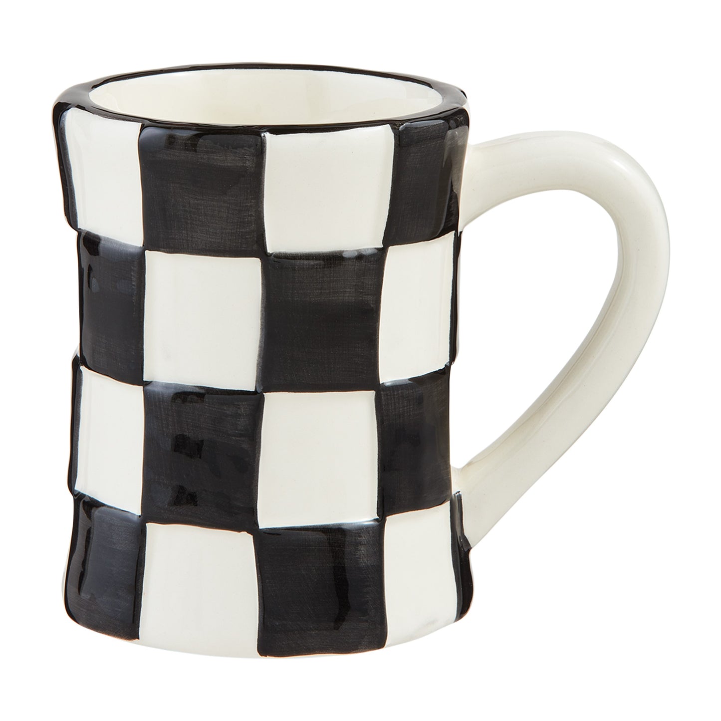 Large Check Bistro Mugs