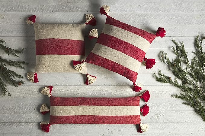 Long Ponchaa Red Pillow