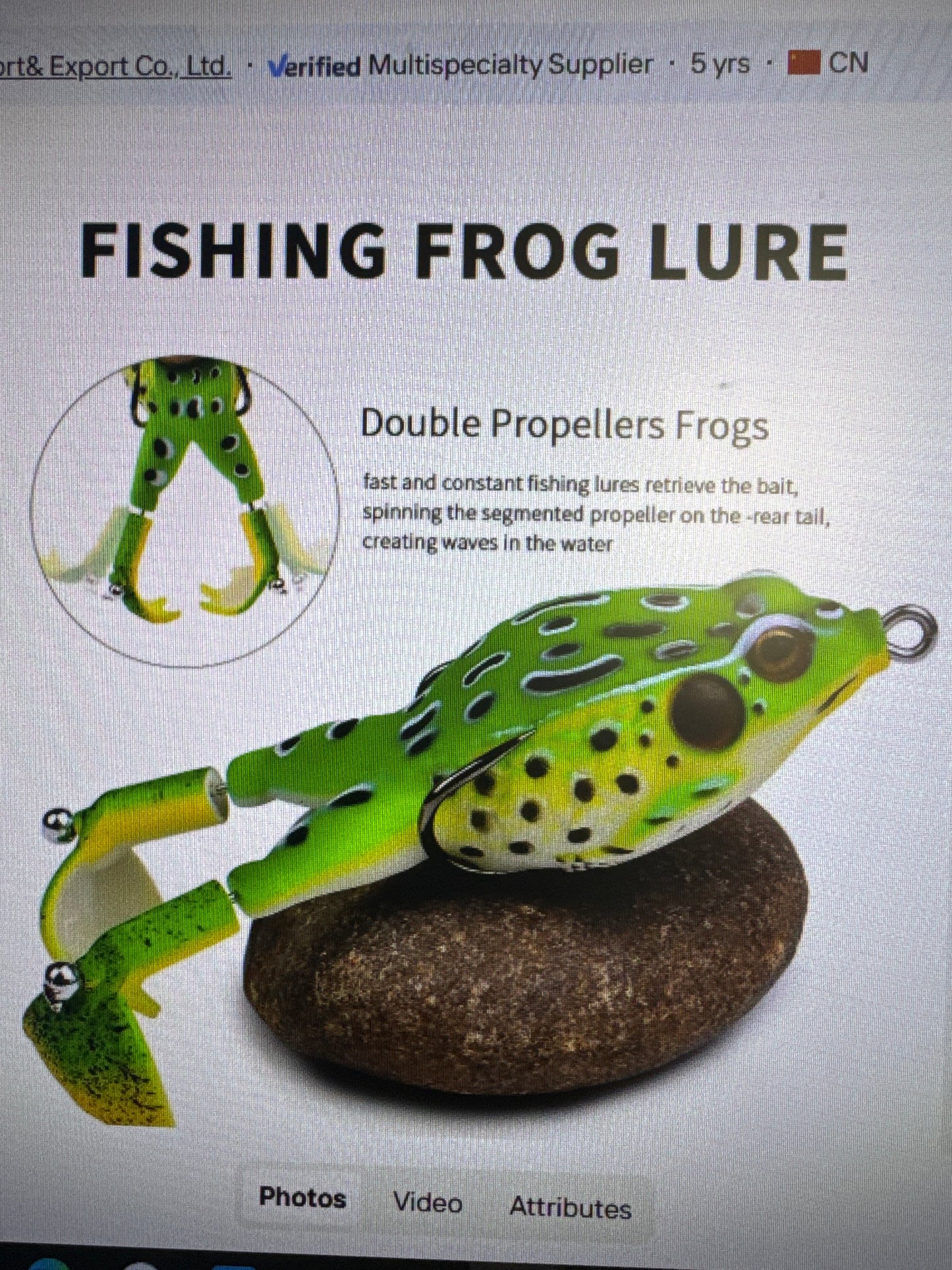 Double propeller frog