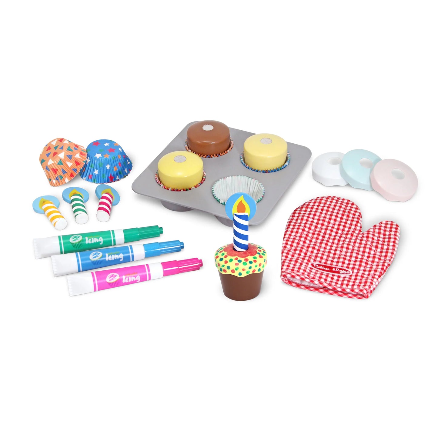Wooden Cupcake Set