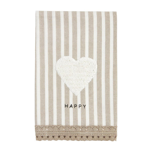 Happy Crochet Trim Towels