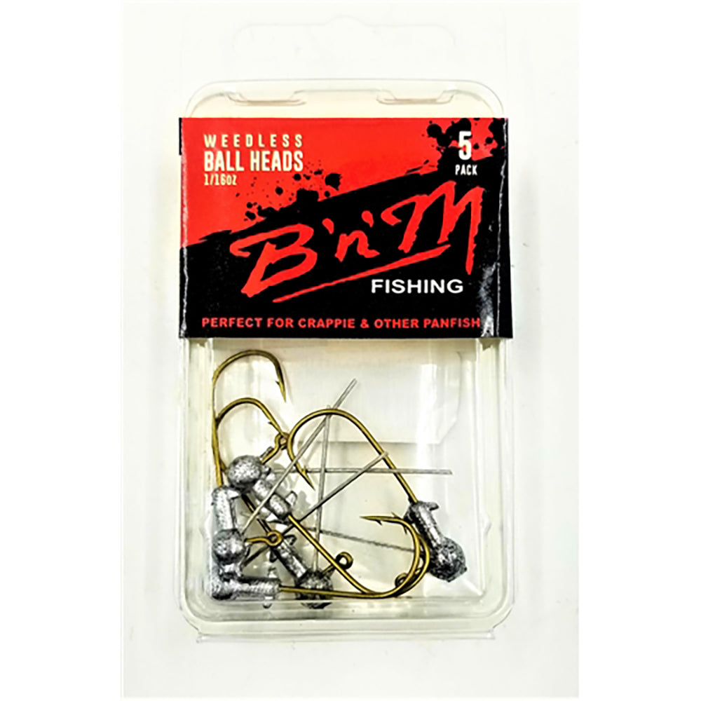 B'n'M Weedless Ball Jig Head