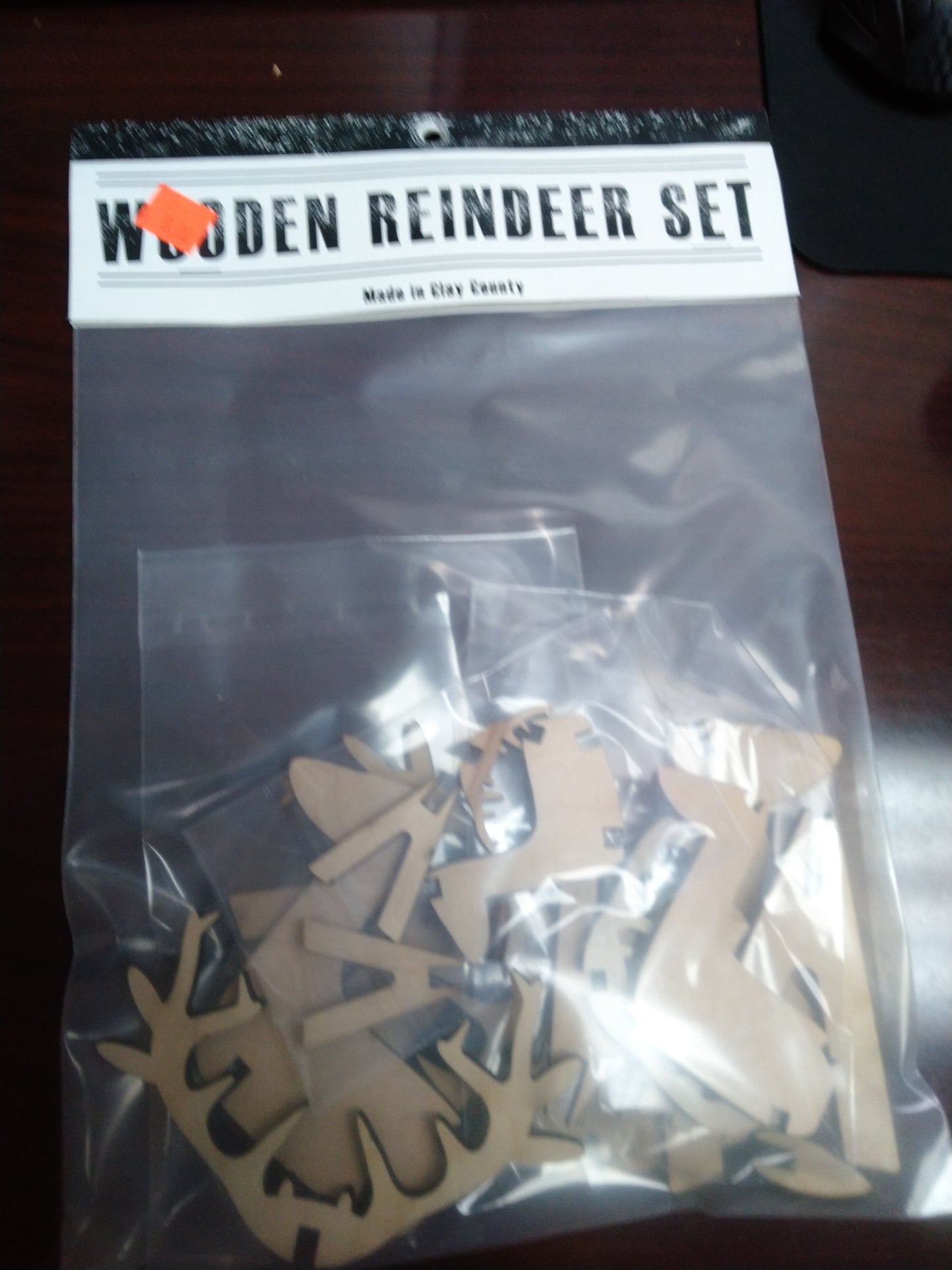 Laser Cut Wooden Reindeer Set