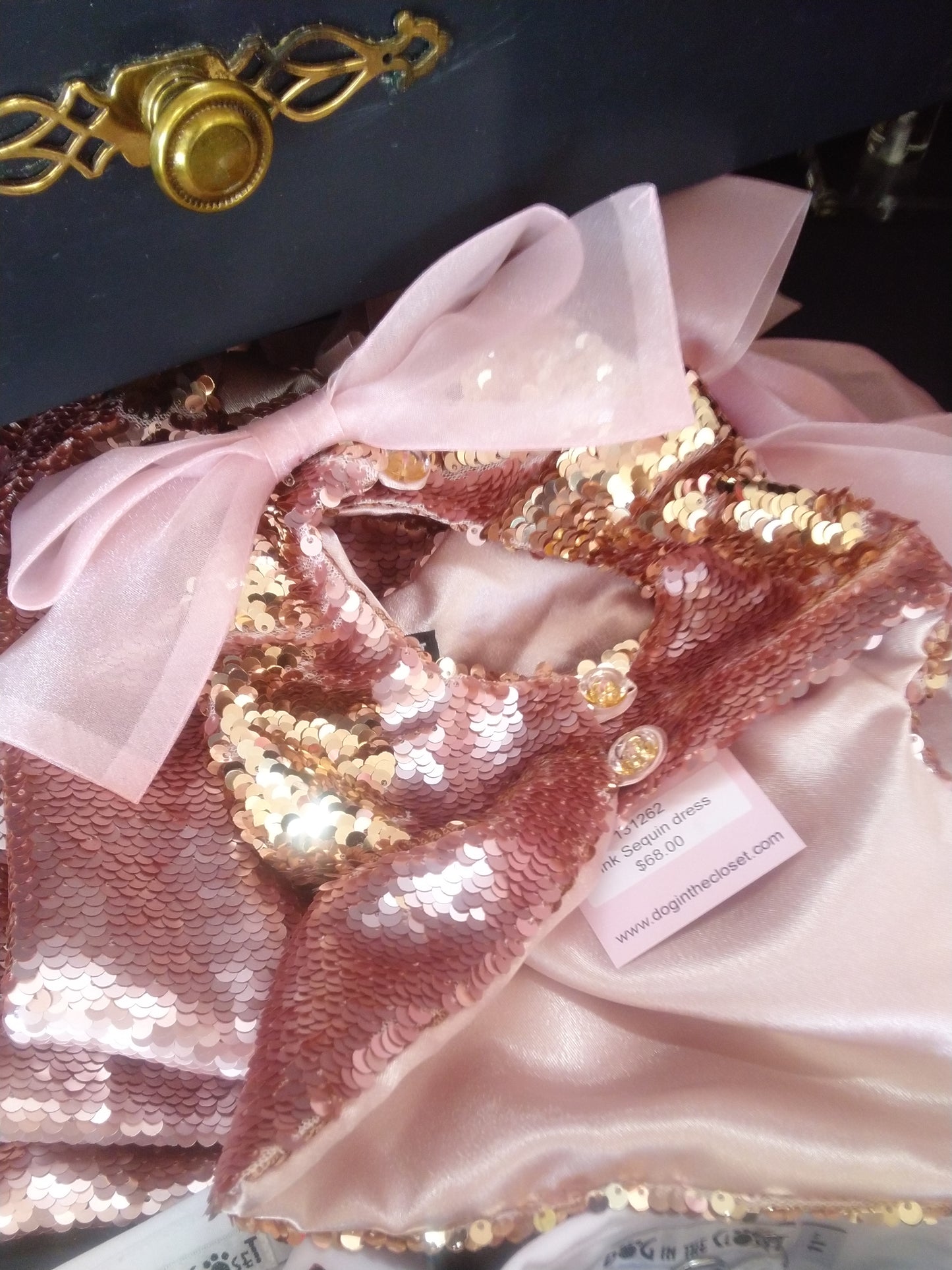 pink sequin dress
