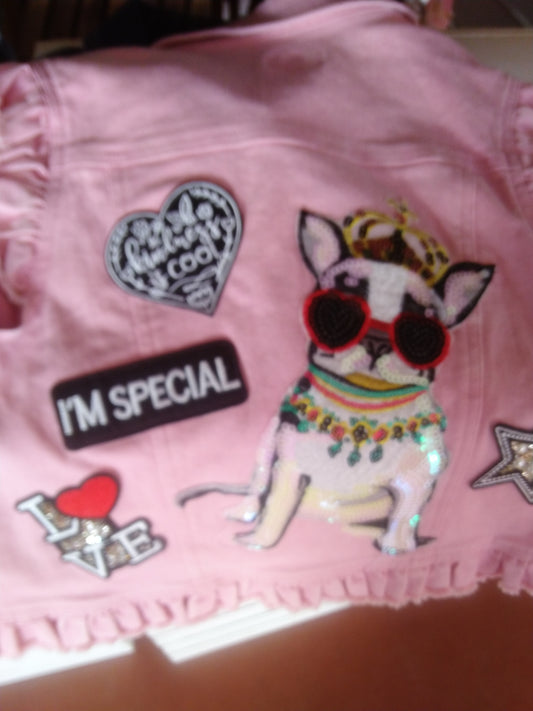 pink dog jacket